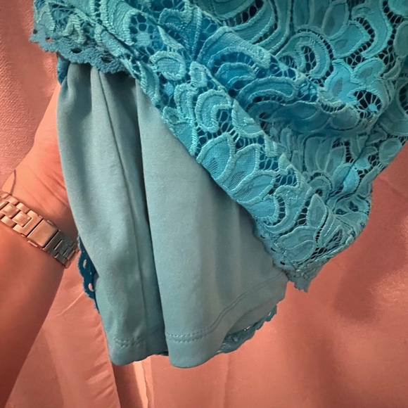 Vibrant Blue Lace Dress - Picture 13 of 13